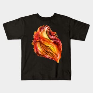 Leo Zodiac Fire Sun Lion Kids T-Shirt